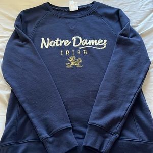Navy blue - Notre Dame crewneck; never worn